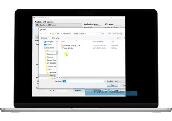 Biomedis firmware update